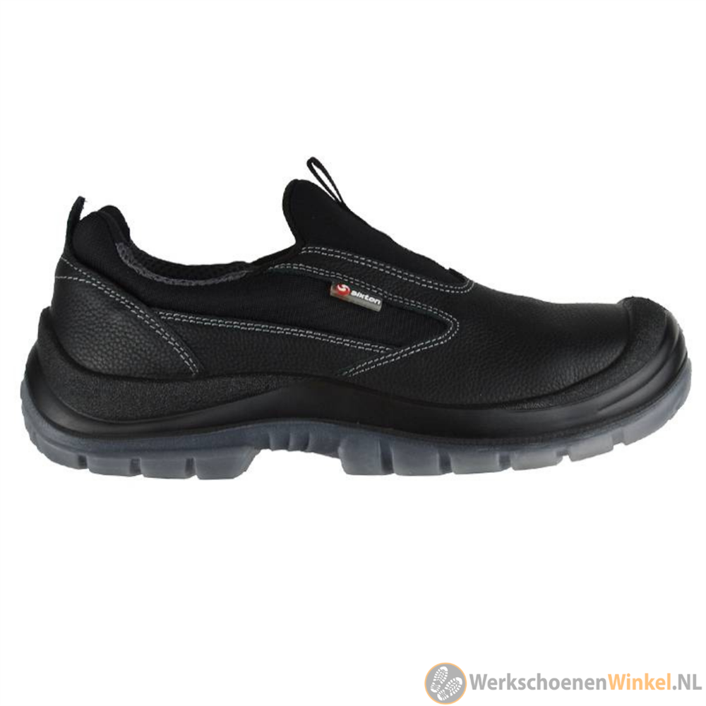 Veiligheidsschoenen Heren Dames Werkschoenen met Stalen Neus Lichtgewicht Antislip Werkveiligheidsschoenen Ademend Comfortabel Werksneakers met Draaiknop, Zwart, 46 EU